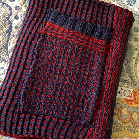 Blue POCKET Scarf knit warm & cozy!!!!! - Picture 6 of 8